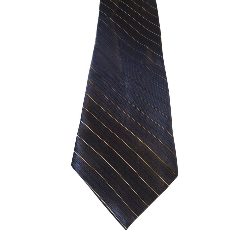 Van Heusen Neck Tie Mens Luxury Staple Navy Pencil Stripe Stain Resistant